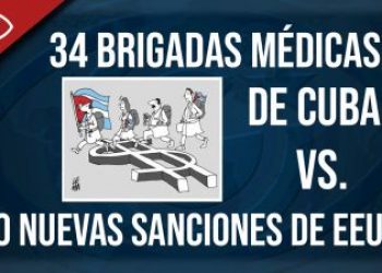 34 brigadas médicas de Cuba vs. 80 nuevas sanciones de EEUU