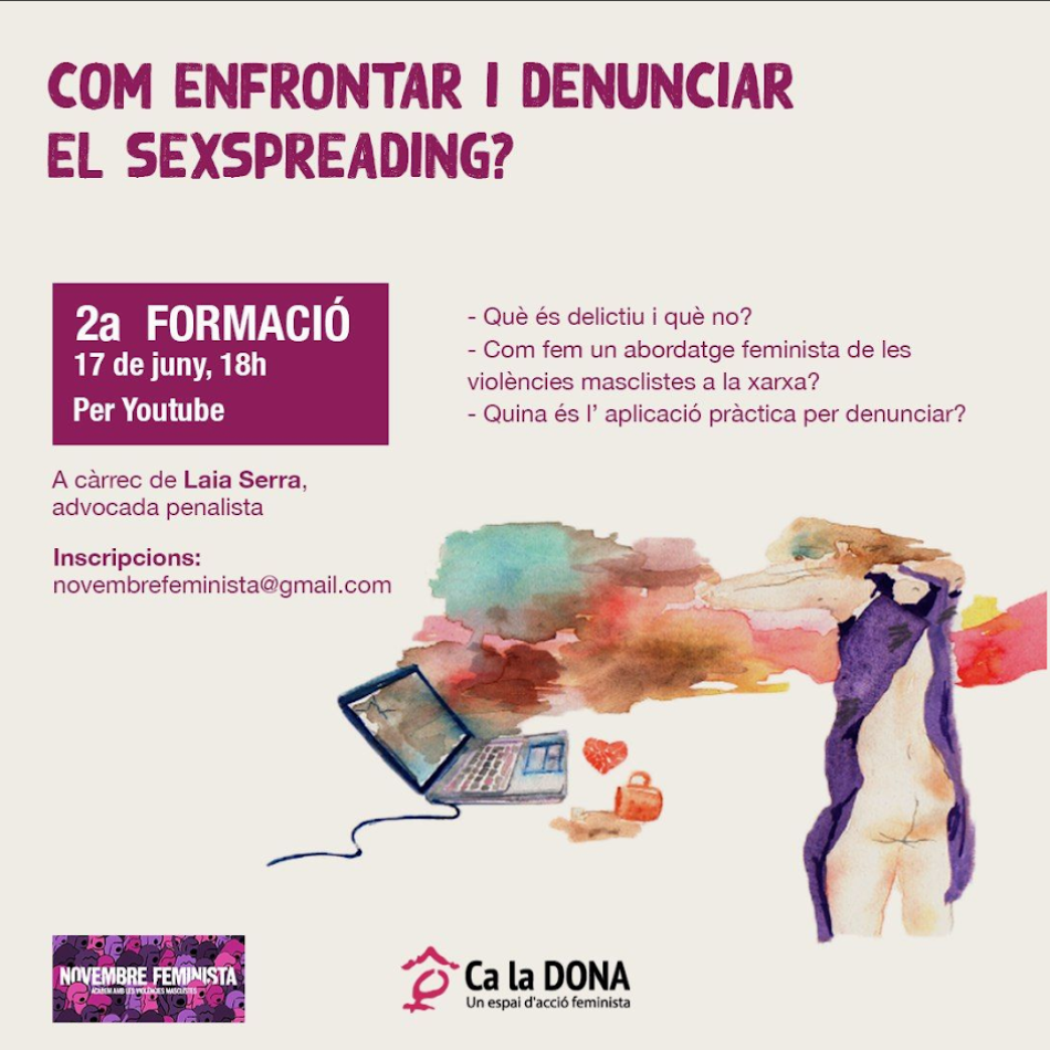 «Como enfrentar y denunciar el Sexspreading?» a cargo de la abogada Laia Serra