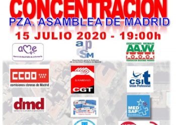 Organizaciones y sindicatos convocan una movilización en defensa de la Sanidad Pública en Madrid el 15 de julio