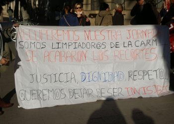 La Plataforma en defensa de las trabajadoras y trabajadores de la limpieza, edificios y locales en la Región de Murcia convoca concentración en reivindicación de un contrato digno