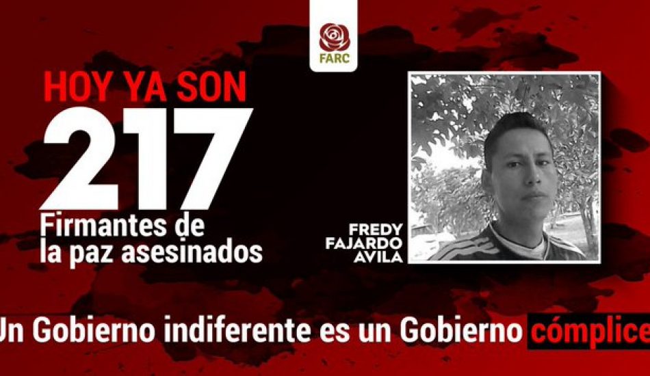 El partido FARC denuncia un nuevo asesinato de un ex combatiente en el Meta