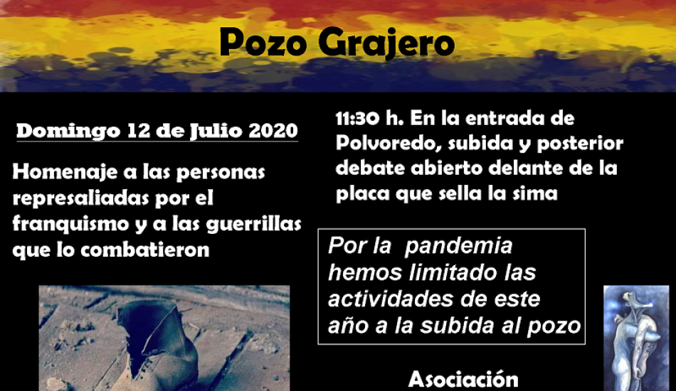 La Agrupación Pozo Grajero invita a participar en el Homenaje a las víctimas del franquismo el domingo 12 de julio