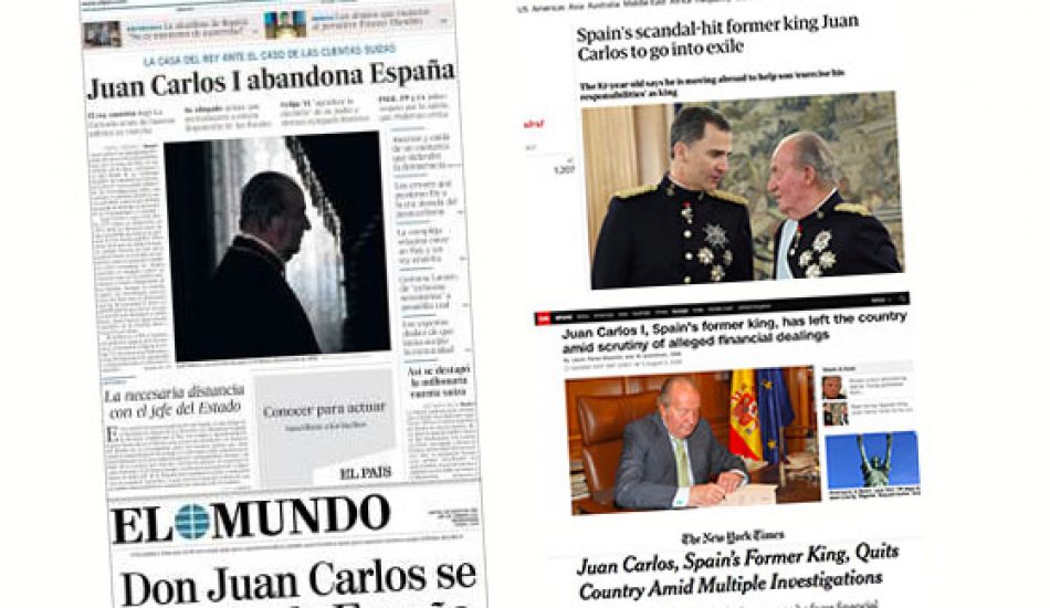 La lectura vasallática de El País sobre lo que se dijo del Borbón en el exterior