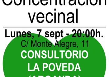 Vuelven las concentraciones vecinales a La Poveda para exigir la reapertura del consultorio médico, cerrado desde marzo