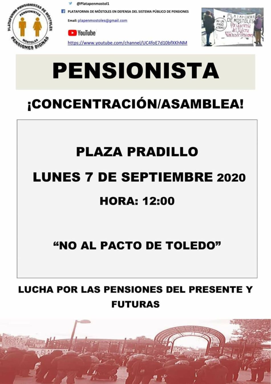 La Plataforma de Pensionistas de Móstoles retoma su actividad