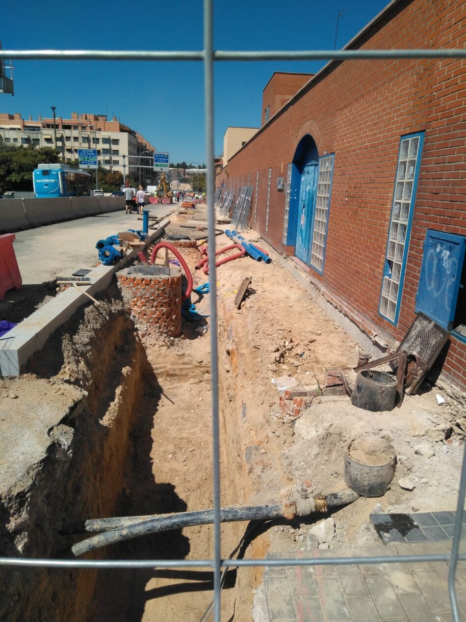 Movimiento ciudadano denuncia la situación de los accesos a los centros escolares por la obras de la operación Mahou-Calderón