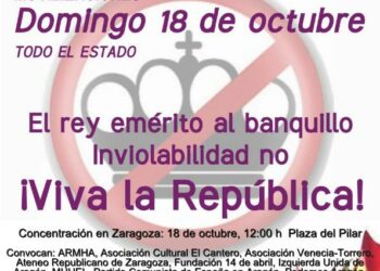 El Encuentro Estatal por la República convoca una movilización unitaria el 18 de octubre