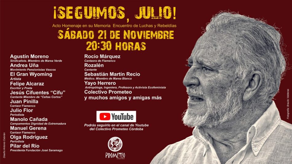 «¡Seguimos, Julio!»: Acto Homenaje en su Memoria. Encuentro de Luchas y Rebeldías