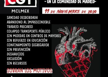 11 de noviembre: Huelga General y manifestación en la Comunidad de Madrid contra las desigualdades sociales y materiales
