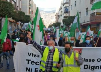 Trabajadores del campo y migrantes en El Ejido se manifiestan en contra de la explotación y el maltrato a los jornaleros y envasadoras