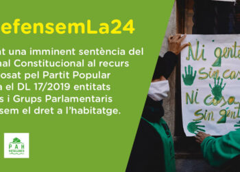 «¡Defendemos la Ley 24/2015! Exigimos al PSOE que la blinde urgentemente con un acuerdo bilateral Estado-Generalitat, antes de que el Tribunal Constitucional emita sentencia»