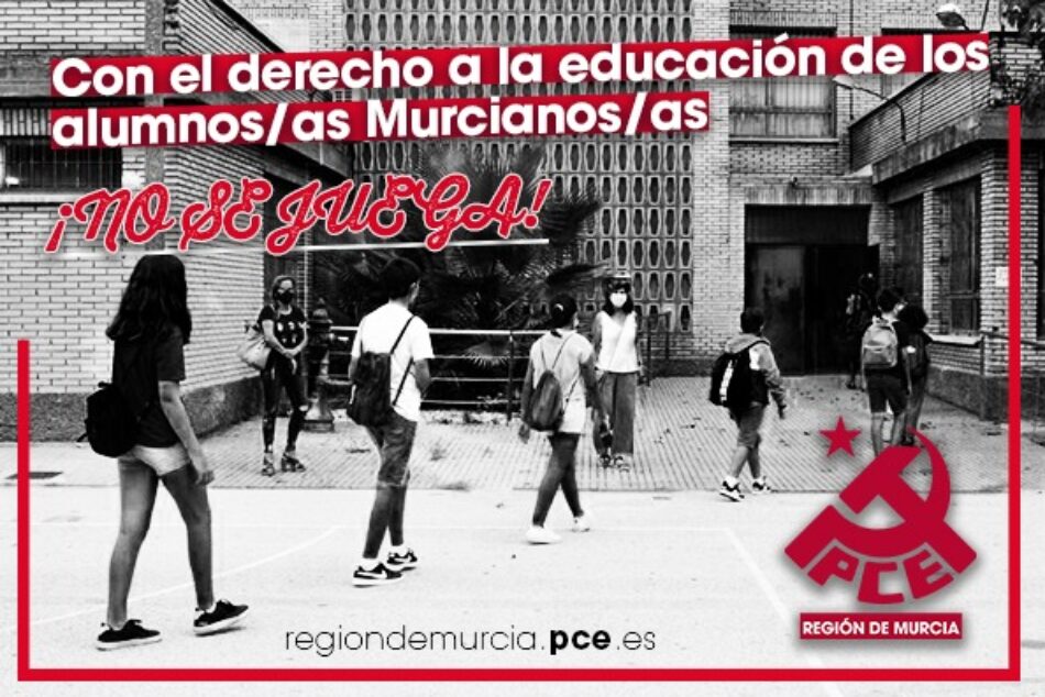 El Partido Comunista de la Región de Murcia pide la dimisión de la Consejera de Educación Esperanza Moreno