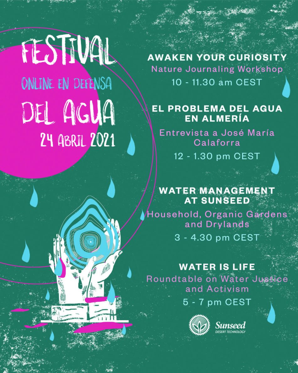 La V edición del Festival del Agua se celebrará online el próximo sábado 24 de abril debido a la Covid-19