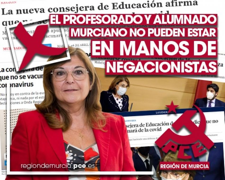 El PCE en la Región de Murcia exige la dimisión inmediata de López Miras