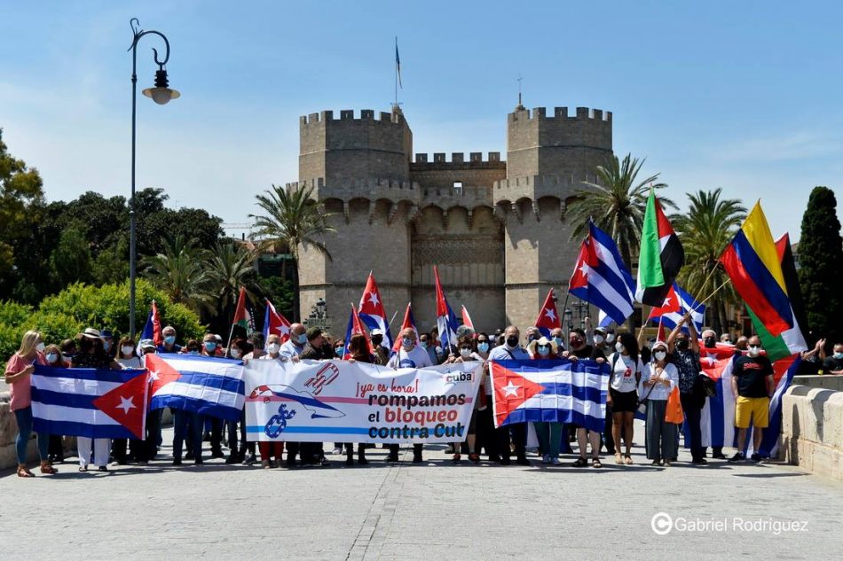 València alza su voz por Cuba y contra el bloqueo de EEUU en apoyo a la votación en la ONU del próximo 23 de junio