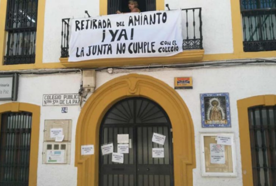 «¿Hasta cuándo tendremos amianto en los centros educativos?»