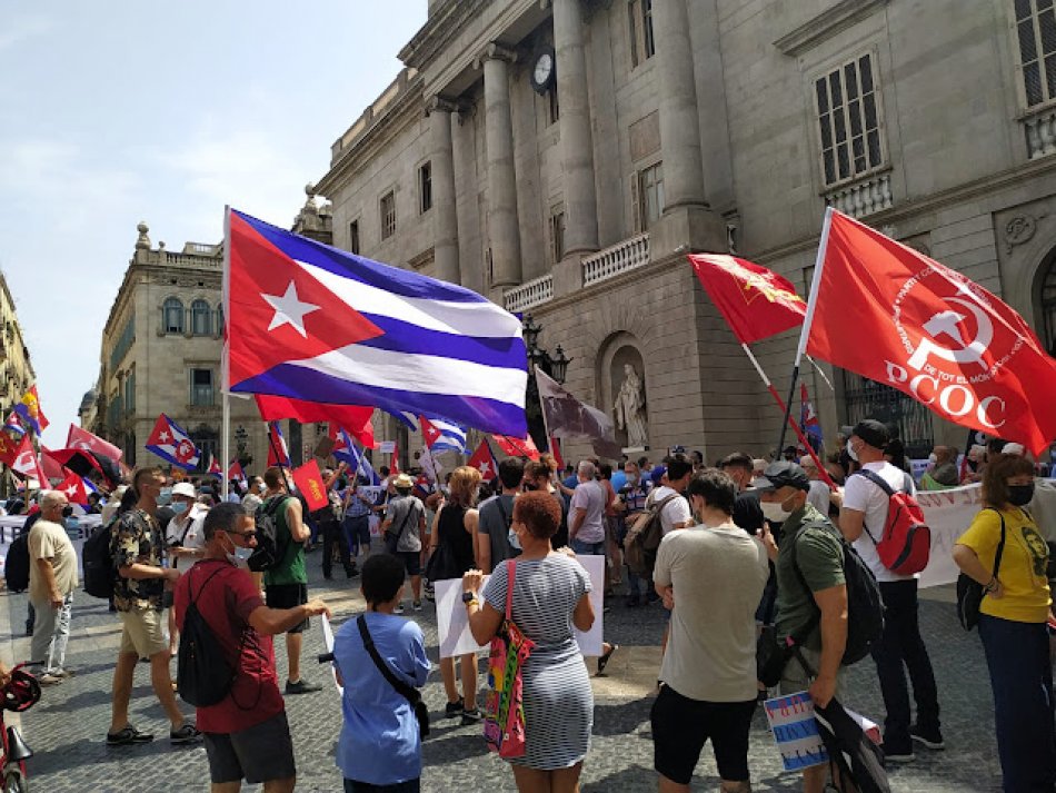 Acto contra el bloqueo y las injerencias en solidaridad con la Revolución cubana