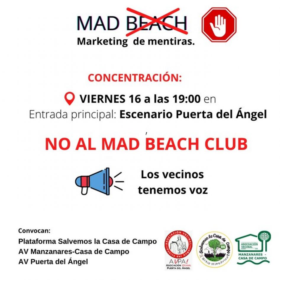 16-J: Protesta vecinal contra el Mad Beach