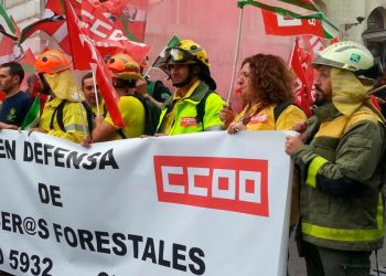 CCOO denuncia as precarias condicións de traballo ao que se viron sometidos os bombeiros e as bombeiras forestais