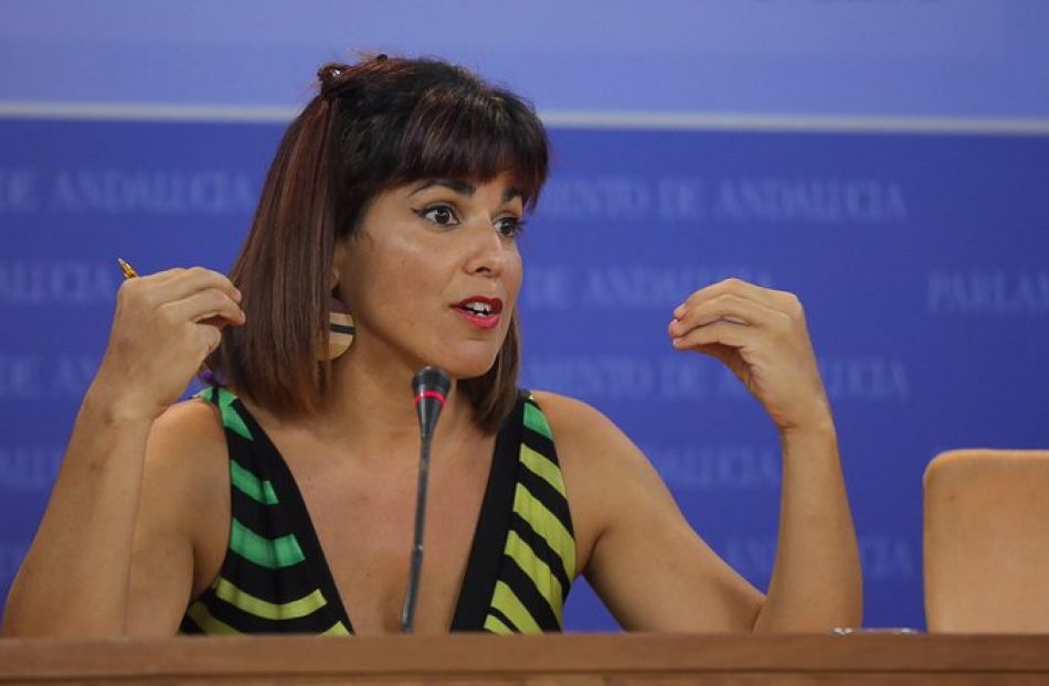 Teresa Rodríguez critica que el Gobierno andaluz sea cruel con los niños más vulnerables y amable solo con las familias con alto poder adquisitivo