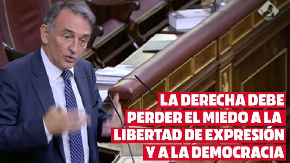 Enrique Santiago exhorta al PP a “perder el miedo a la democracia” y respetar derechos como el de libertad de expresión “salvo que consideren que las libertades públicas amenazan sus privilegios”