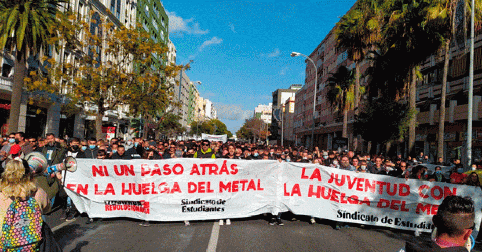 Una huelga histórica de los estudiantes en apoyo a los trabajadores del metal. ¡Esta lucha la vamos a ganar!