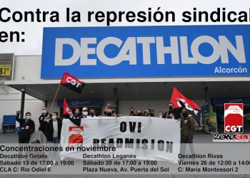 Decathlon despide a un miembro de la Sección Sindical de CGT