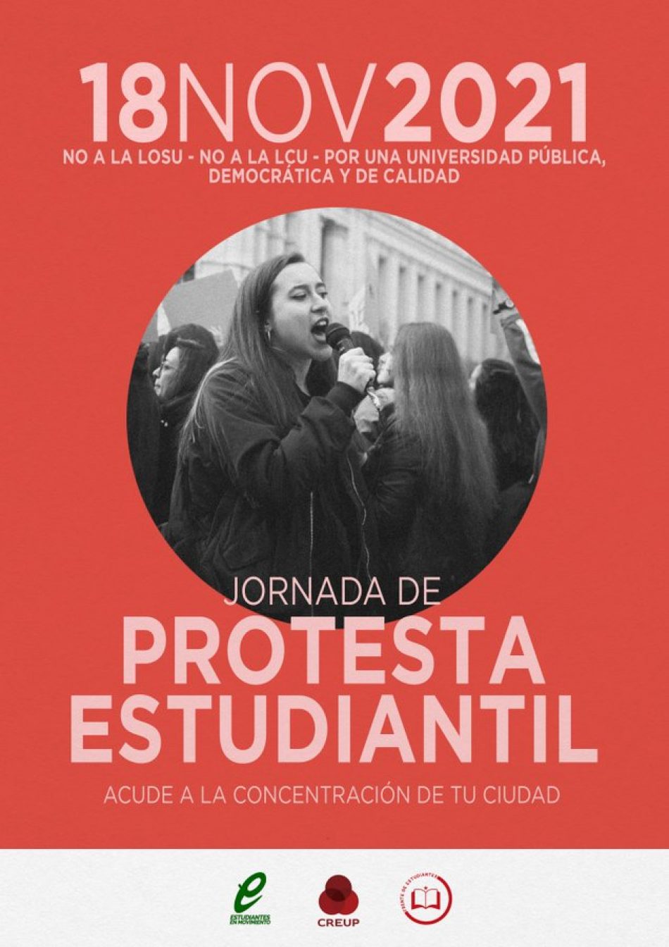 CREUP, Estudiantes en Movimiento y Frente de Estudiantes convocan movilizaciones contra la reforma educativa en todo el Estado para el 18 de Noviembre