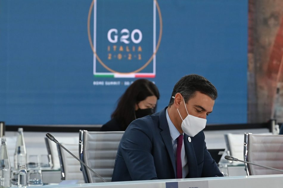 Sánchez defiende la lucha contra la emergencia climática y el acceso global a vacunas en una Cumbre del G20