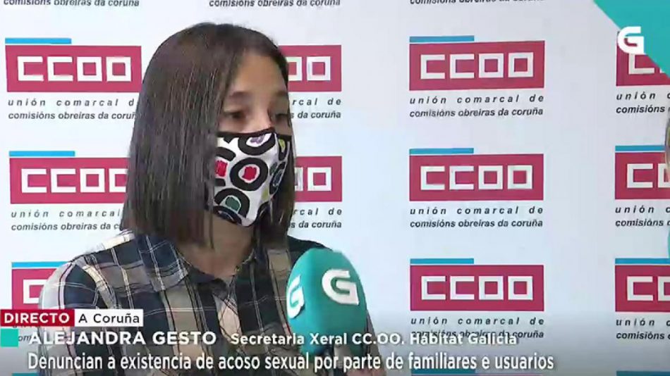 CCOO denuncia, a través da TVG, a situación de acoso sexual no sector de Axuda no Fogar