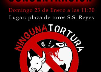 Concentración antitaurina en San Sebastián de los Reyes, el 23 de enero