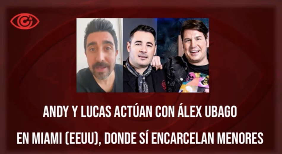 Andy y Lucas actúan con Álex Ubago en Miami (EEUU), donde sí encarcelan menores