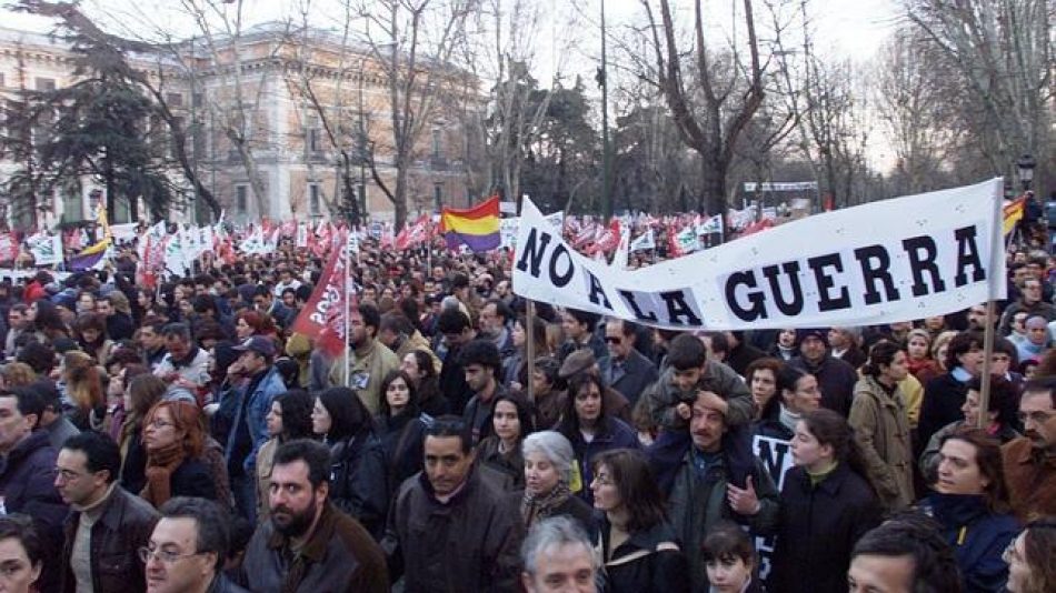 Los concejales de IU Madrid en toda la región presentarán mociones en contra de la guerra