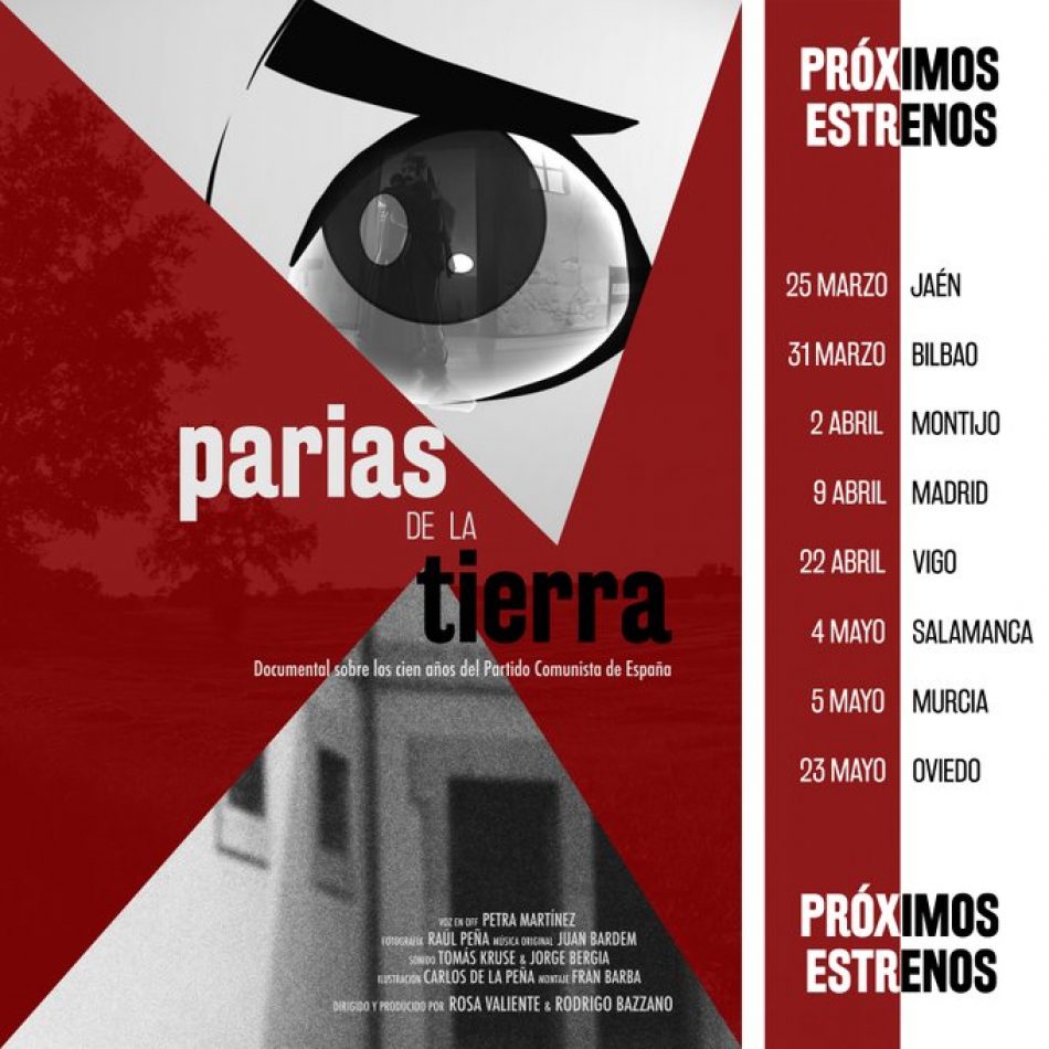 Se estrena este jueves en Bilbao “Parias de la Tierra”, documental sobre los 100 años de historia del PCE