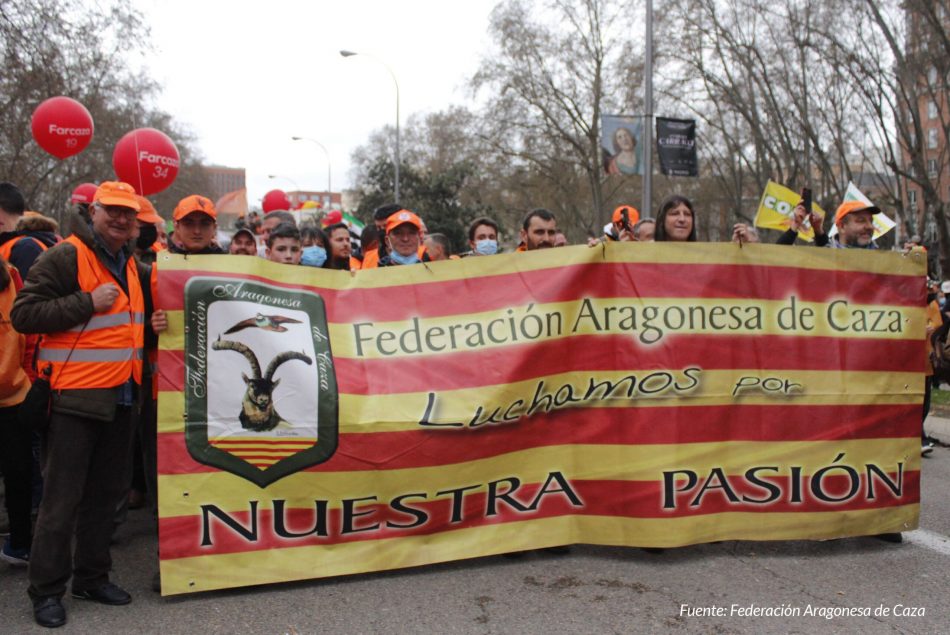 La Federación Aragonesa de Caza pagó 20€ a cada federado para acudir a la manifestación «20M Rural»