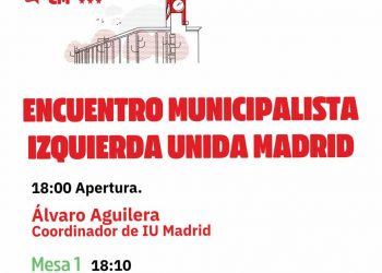 Encuentro municipalista en la Asamblea de Madrid para hablar sobre las políticas depredadoras del PP y como afecta a los municipios