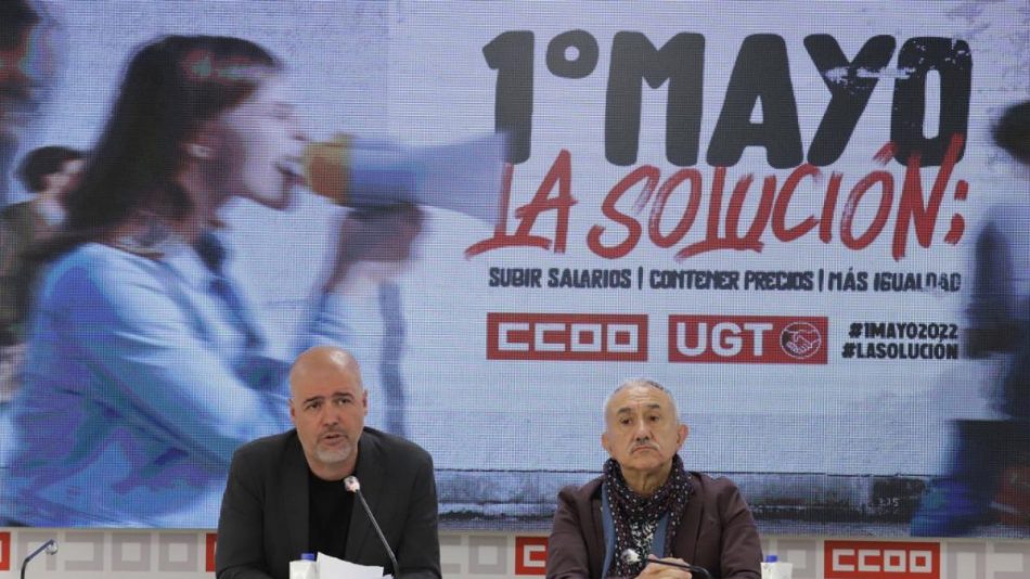 Subir los salarios, contener los precios y más igualdad, las prioridades de CCOO para este 1º de Mayo