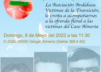 La Asociación Andaluza de Víctimas de la Transición conmemora el asesinato de los jóvenes del «Caso Almería» el 8 de mayo