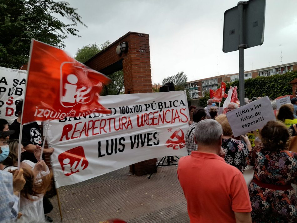 IU condena el cierre definitivo del servicio de urgencias Luis Vives de Alcalá de Henares, anunciado hoy por la Comunidad de Madrid