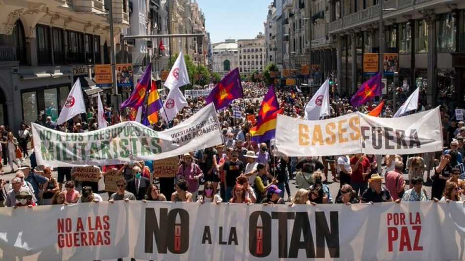 Exigen disolución de OTAN en masiva marcha en Madrid el domingo