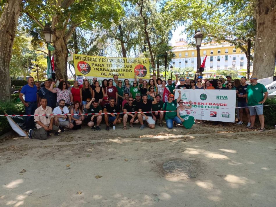 Las plantillas de INFOCA y AMAYA deciden levantar el campamento frente a San Telmo de Sevilla