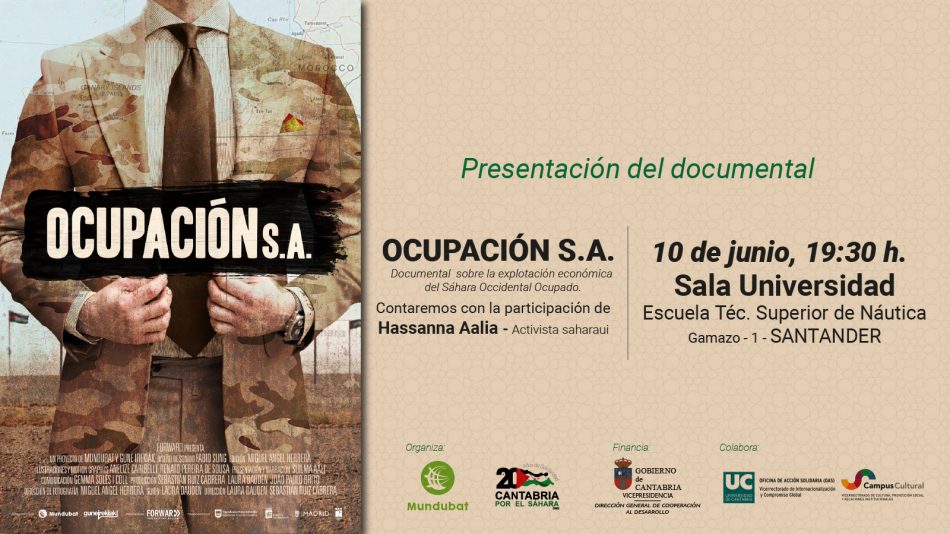 El documental “Ocupación S.A.” se presenta hoy, viernes 10 de junio, en Santander
