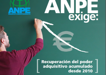 ANPE exige el establecimiento de una cláusula de revisión salarial en función del IPC, y la equiparación retributiva de los docentes en todo el Estado