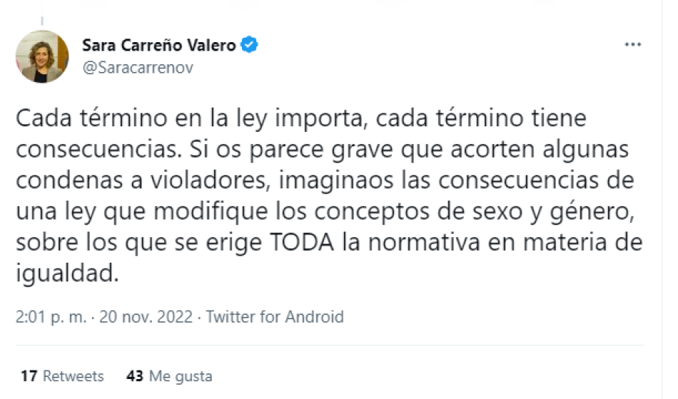 Marea Arcoíris exige a Concha Andreu, el cese inmediato de Sara Carreño