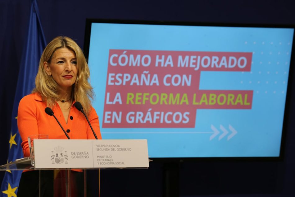 Yolanda Díaz: “Hemos conseguido en un año de reforma laboral lo que no se consiguió durante los 40 años anteriores