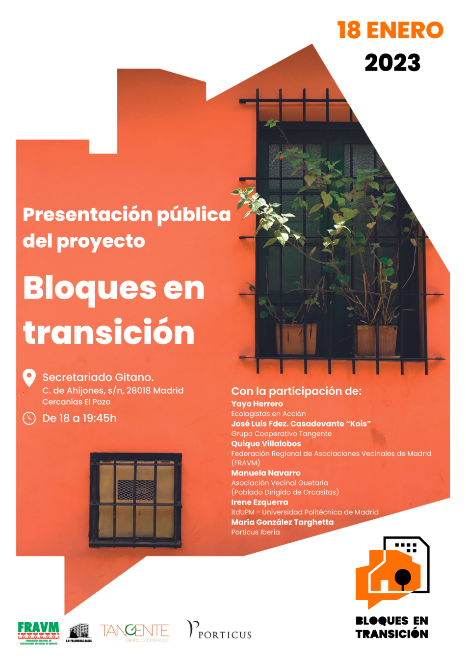 El próximo 18 de enero se presenta en Vallecas el proyecto “Bloques en Transición”