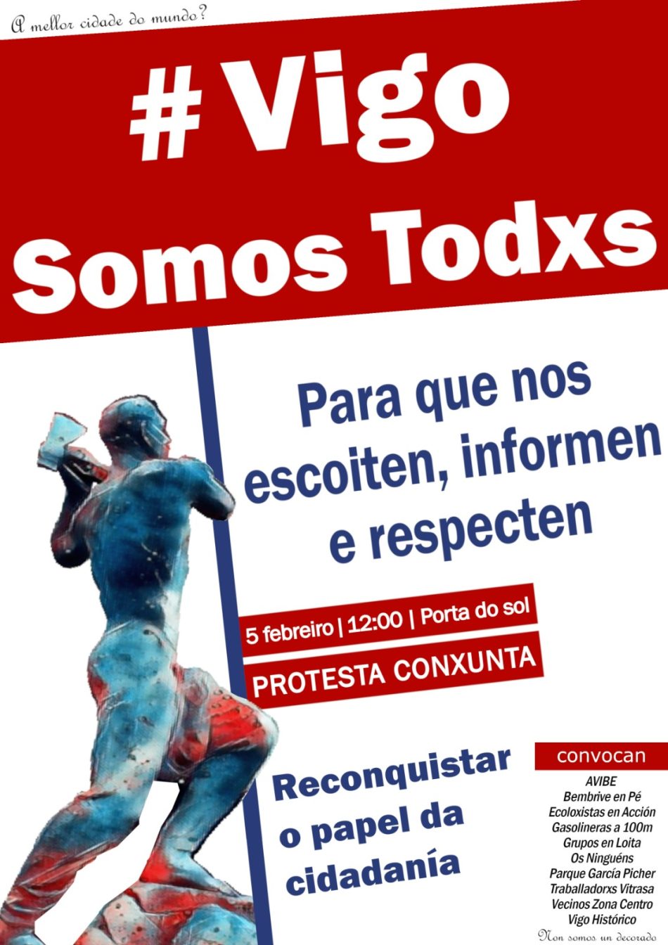 Novos colectivos únense á protesta de Vigo Somos Todxs