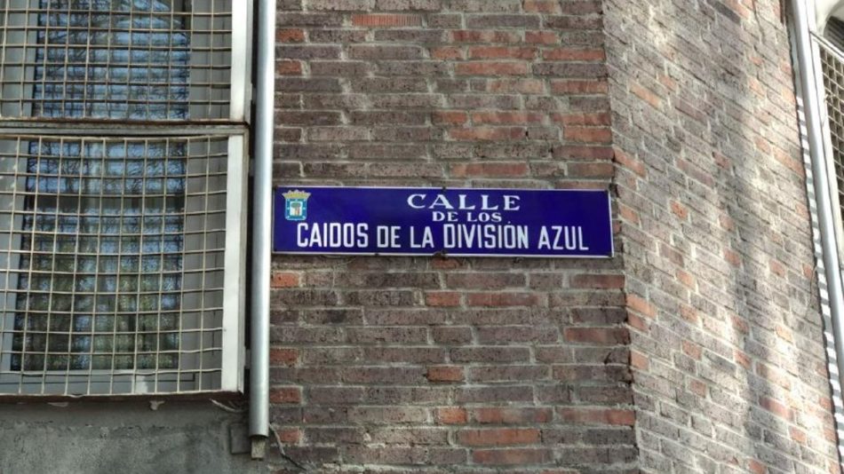 La Plataforma de Calles Dignas denuncia que se mantenga en Madrid la calle “Caídos de la División Azul”