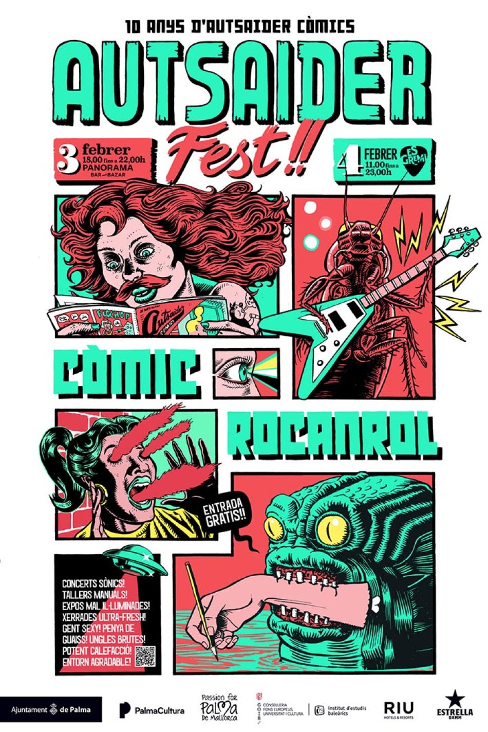 3 y 4 de febrero en Mallorca: Cómics y música en el Autsaider Fest