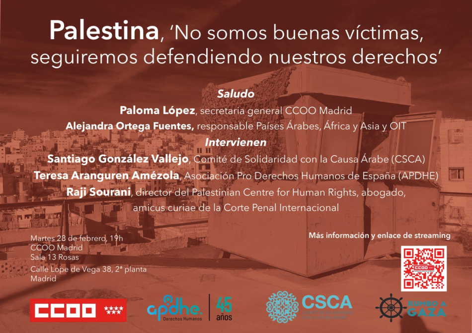 La causa palestina no cede: «No somos buenas víctimas: seguiremos defendiendo nuestros derechos»